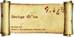 Ibolya Éva névjegykártya